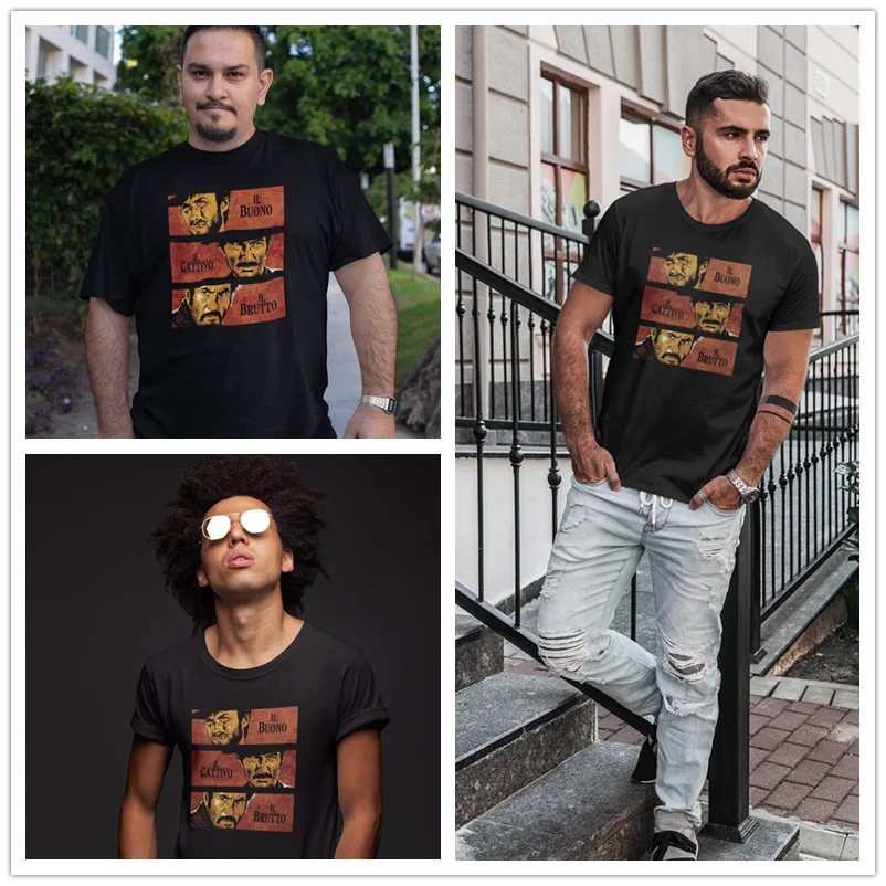Clint Eastwood T Shirt The Good The Bad And The Ugly T-Shirt Short Sleeve Graphic Tee Shirt Fun Summer Man Tshirt image 2