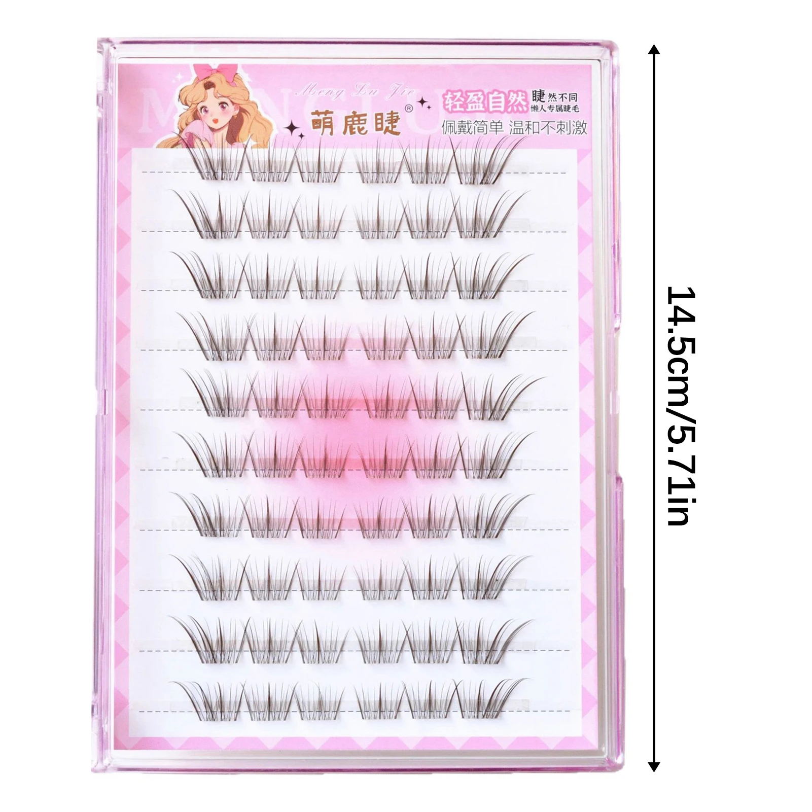 Estensioni ciglia finte marroni naturali 9-13 Lunghezza mista Design leggero Ciglia finte per il trucco quotidiano delle ciglia