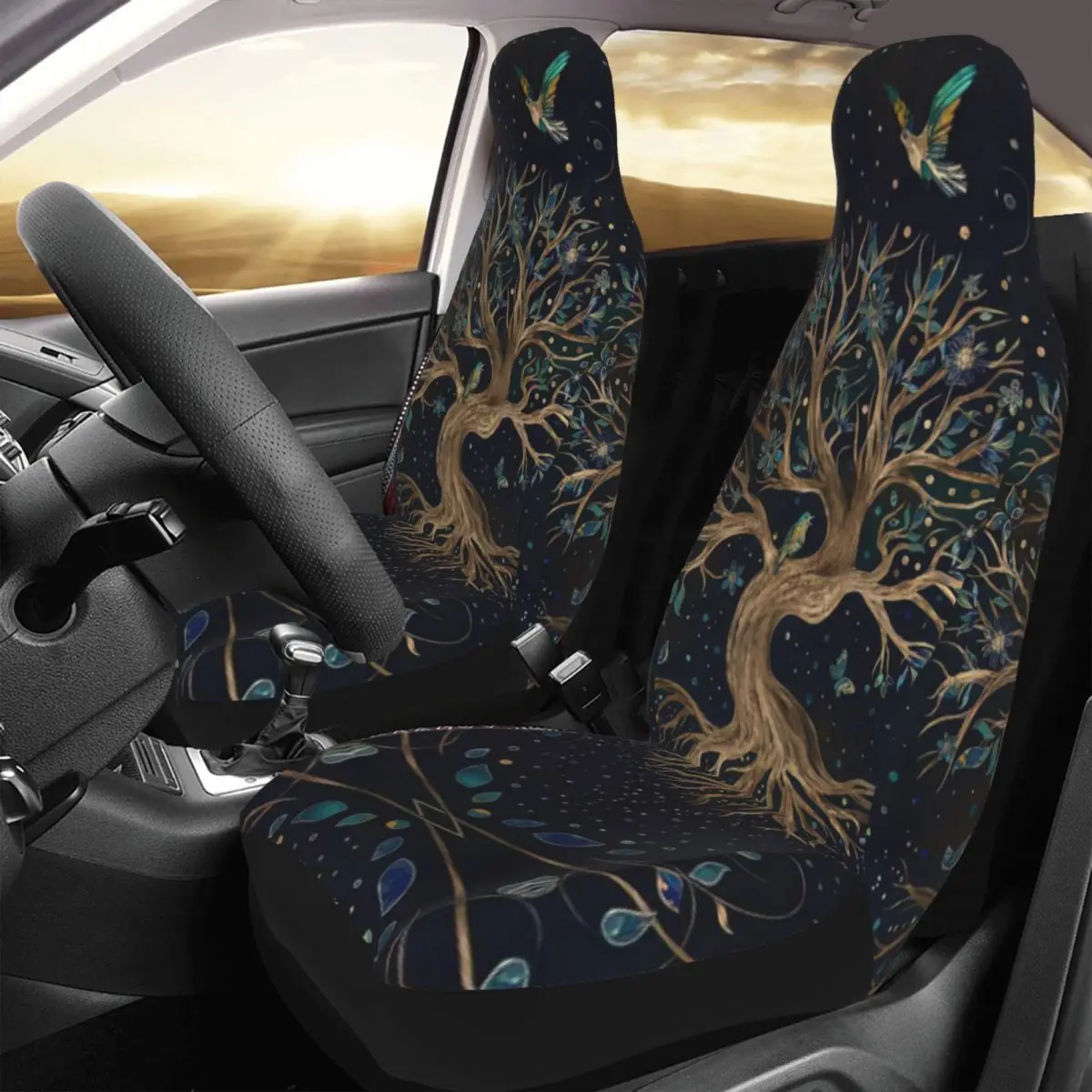 

The Tree Of Life Car Seat Cover Custom Printing Universal Front Protector Accessories Cushion Set