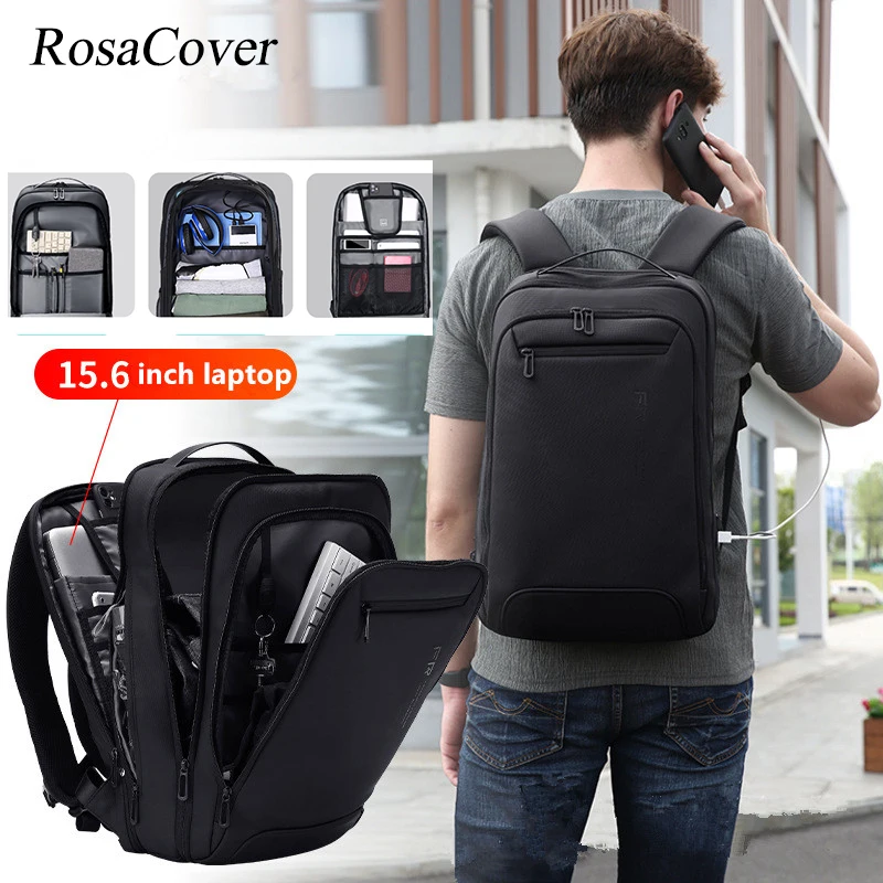 

Slim 15.6 Inch Laptop Backpack Multifunction Casual Business Men's Backpack USB Charge Fashion School Backpacks Unisex Mochilas