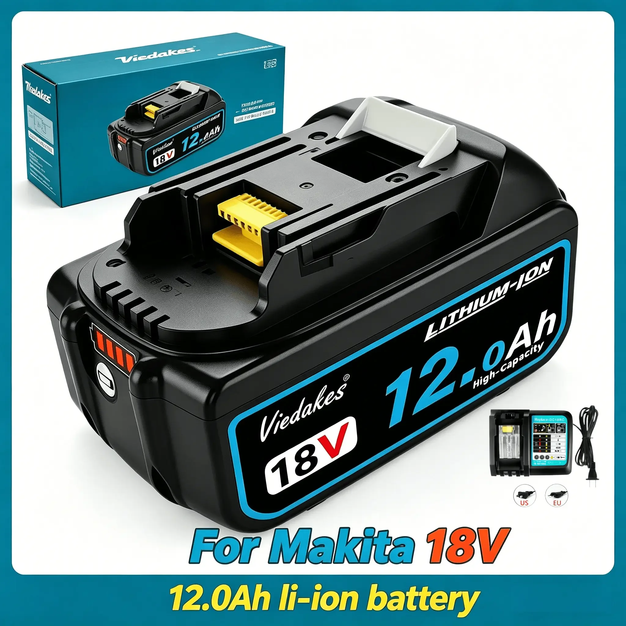 For Makita 18V Battery 10.0Ah BL1820 BL1835 Professional Construction Tool Accessory 마끼다18v 배터리 batterie for makita 18v💰