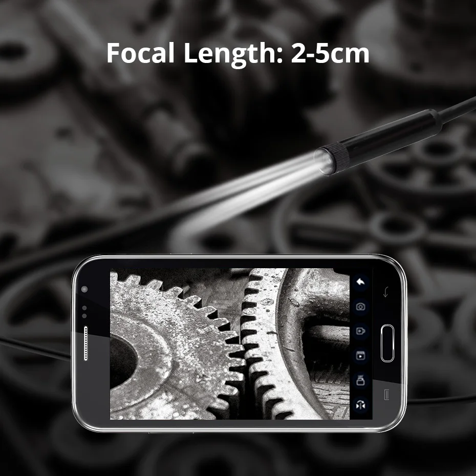 KERUI WiFi Mini Endoskopi Kamera Konektor USB Mikro untuk IOS Android PC Kamera Inspeksi Lembut Borescope IP68 Tahan Air