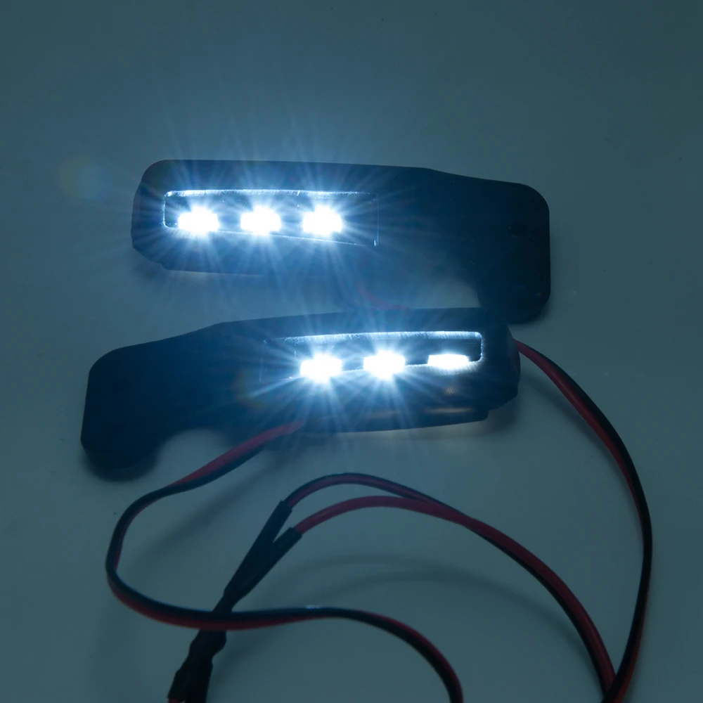 AXSPEED Front Bumper Side Led Lights for TRX-4 TRX4 Bronco 1/10 RC Crawler Car Upgrade Parts Accessories