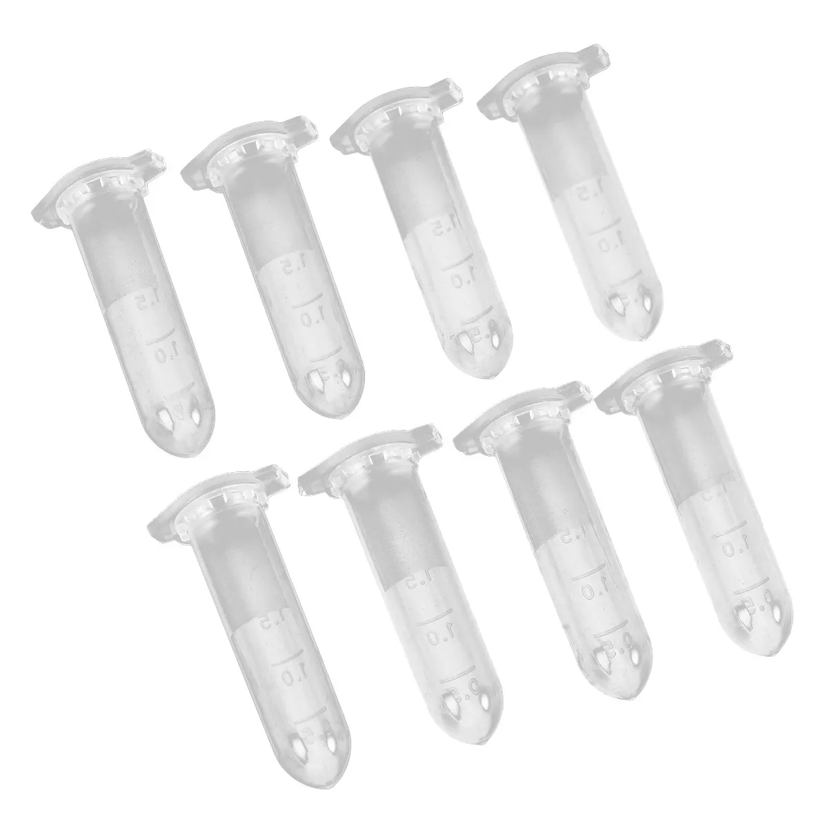 

1000 шт. микроцентрифужных пробирок объемом 2 мл с круглым дном, точной шкалой, гладкими стенками, высокой прозрачностью и герметичной крышкой для лабораторных образцов