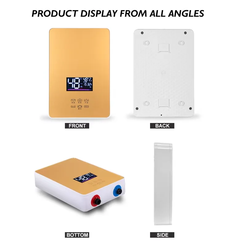 Бесплатный образец настраиваемый водонепроницаемый безрезервуарный электрический водонагреватель для всего дома легкий нагреватель для душа коммерческий водонагреватель