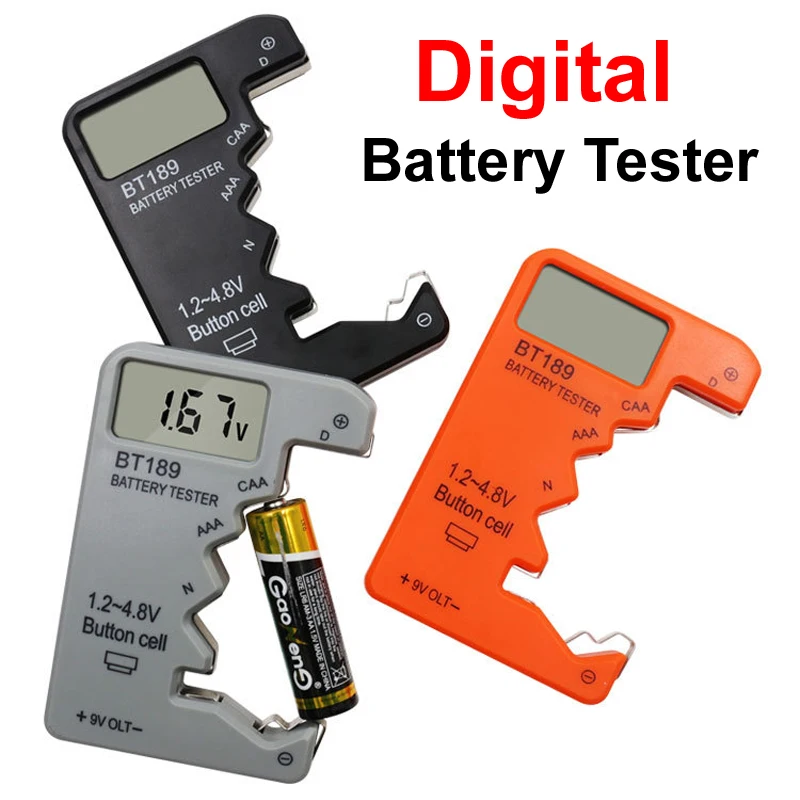 العالمي BT189 شاشة الكريستال السائل جهاز اختبار بطارية رقمية 9 فولت AA AAA زر عملة خلية قوة البنك كاشف متر أداة اختبار الكهرباء