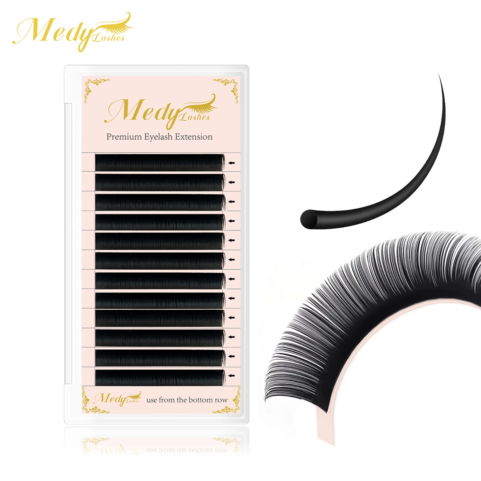 12Rows Individual Eyelash Extension C/D/CC/DD Curl 8-15MM Volume Lashes Cashmere Eyelash Matte Faux Mink for Professionals Lash