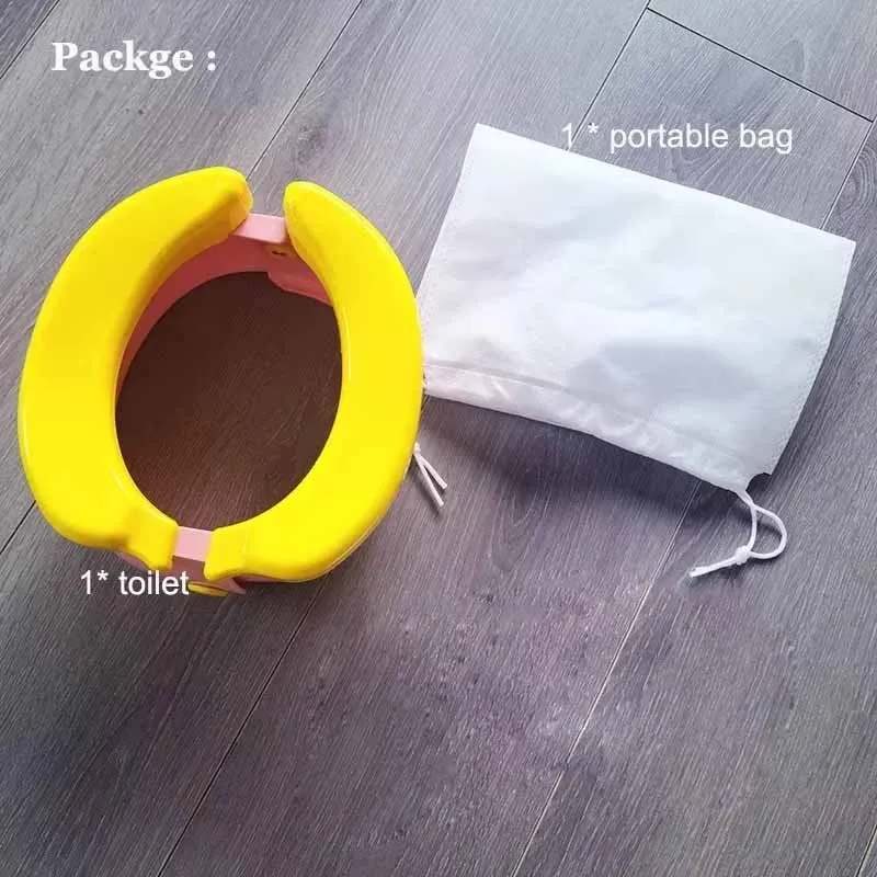 Sedile WC pieghevole per bambini Toilette portatile montata su auto Vasino da viaggio Sedile WC per bambini per ragazzi e ragazze con borsa per la pulizia