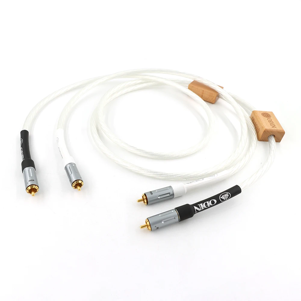 1 pair Hi-End Hifi audio RCA Audio cable with gold plated EZ-204 RCA plug cable hifi RCA interconnect cable