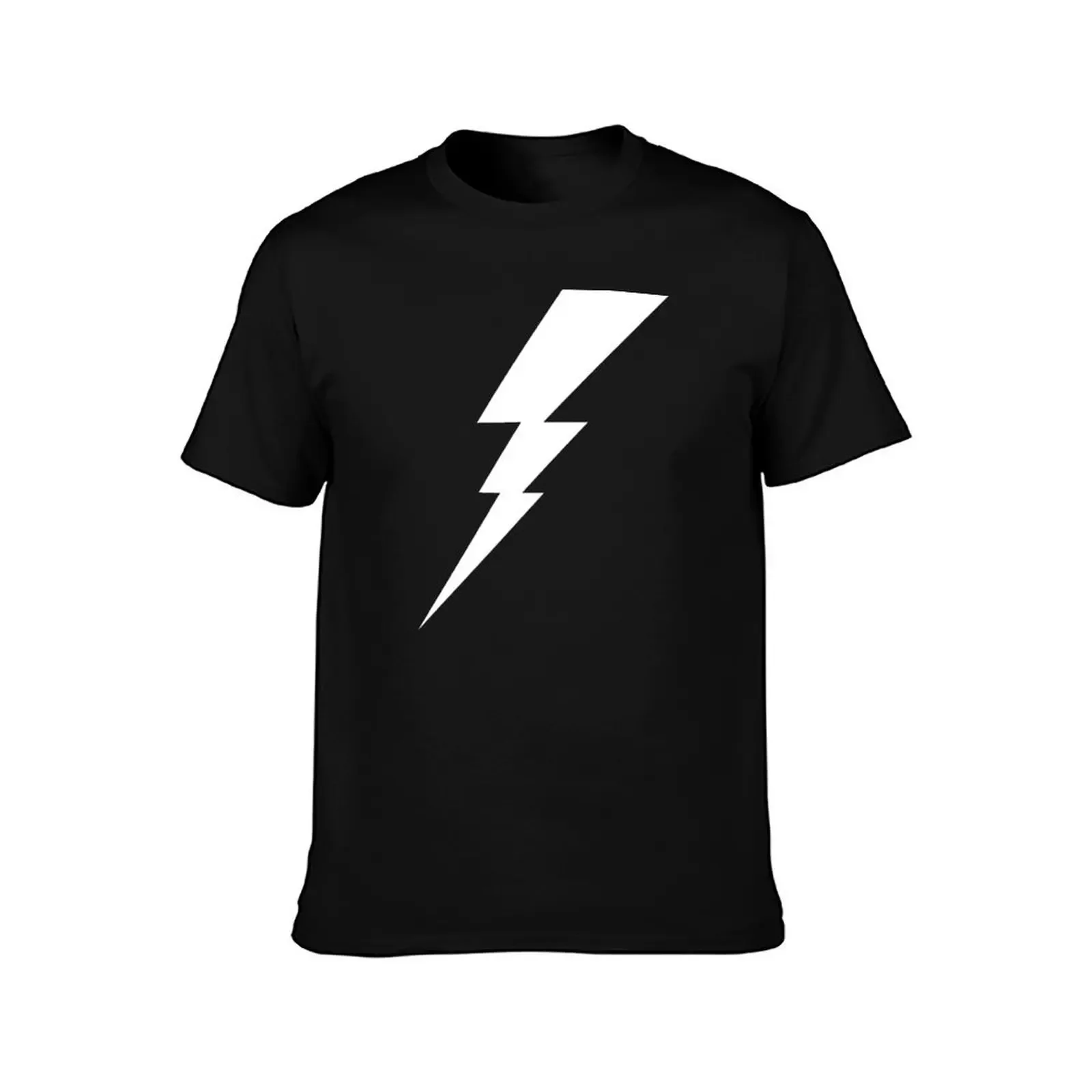 Black And White Geometric Shape Lightning Bolt T-Shirt custom t-shirts kawaii clothes t shirts for men cotton