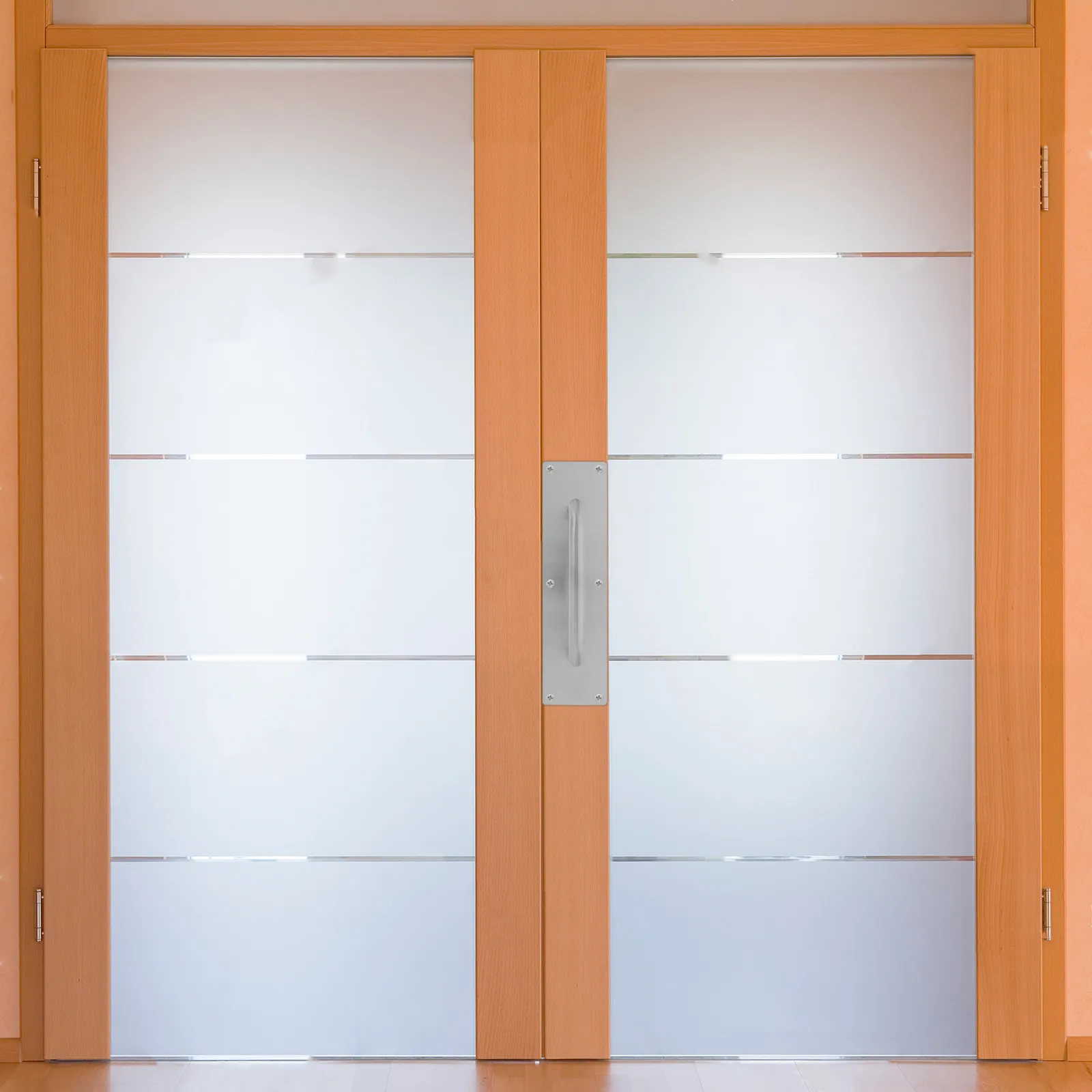 

Ручка-скоба из нержавеющей стали для коммерческих противопожарных дверей, усиленная металлическая пластина L-образной формы для замены