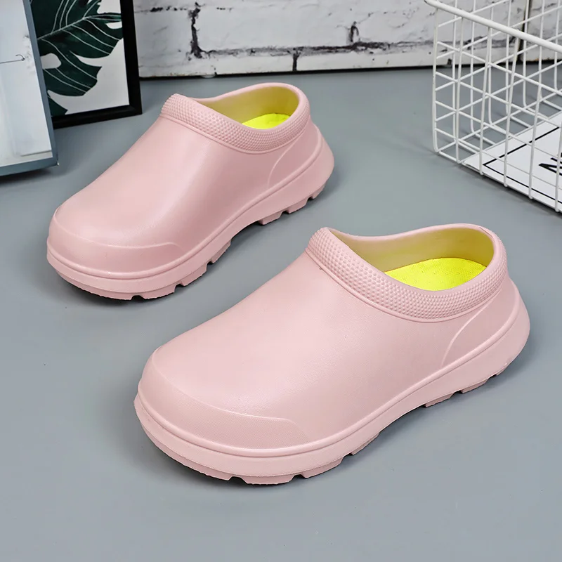 Unisex Waterproof EVA Chef Shoes Men Women Kitchen Restaurant Oil-Proof Rubber Sandals Non-Slip Garden Shoes