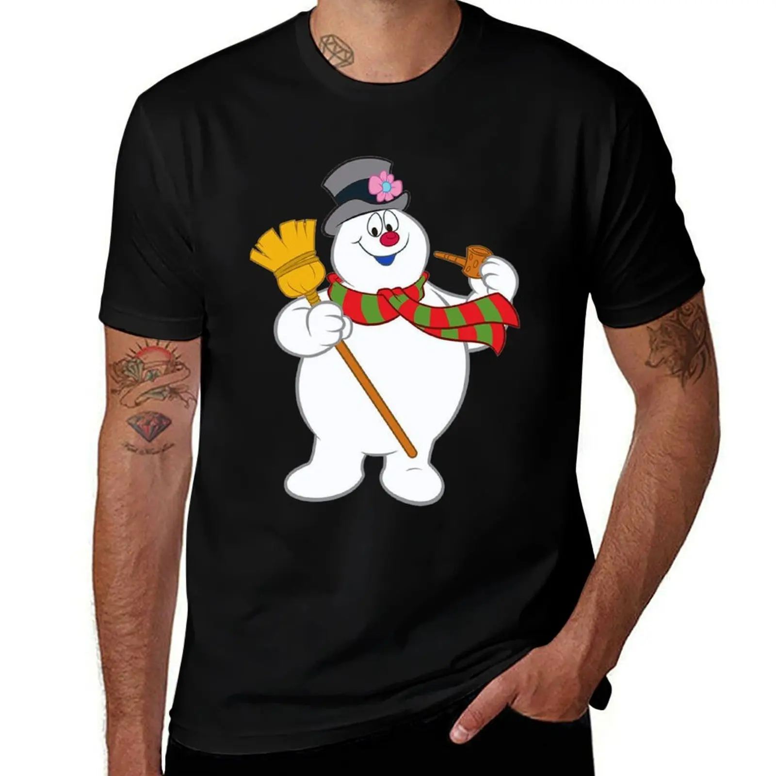 Funky Curious George Frosty The Snowman T-Shirt Cool Dry Performance T-Shirt