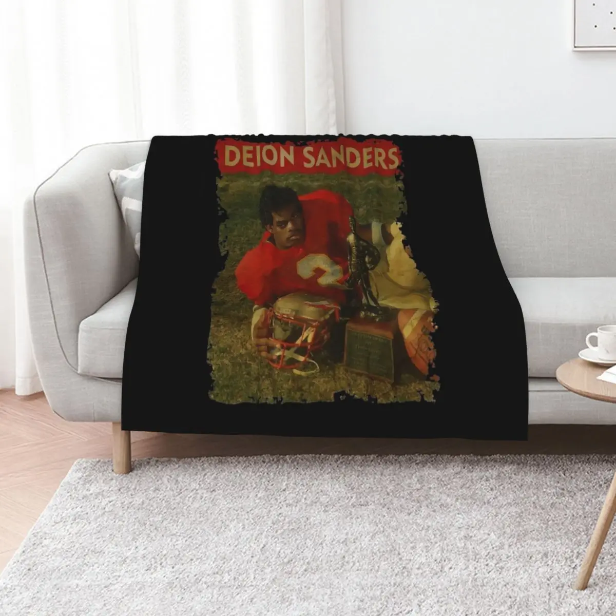 Deion sport Sanders - RETRO STYLE (2) Throw Blanket Camping Bed Hairys Luxury Designer Bed covers Kid'S Blankets
