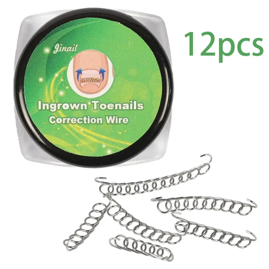 12 peças correção de unhas encravadas correção de unhas fio de aço inoxidável