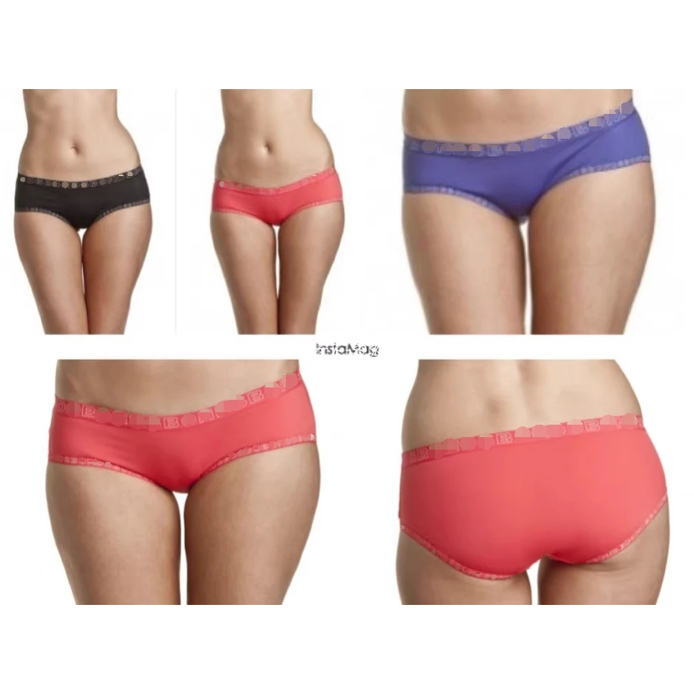 Boyleg Ultra Fine Milk Ice Silk Seamless Low Waist Women's  Panties Candy Color Tagless Briefs Sweet Style Underwear
