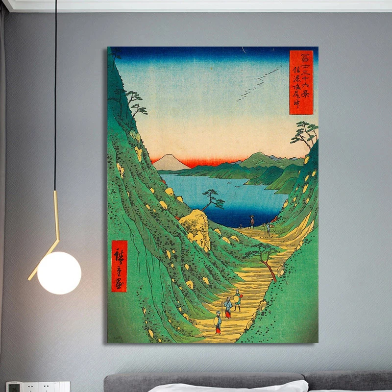 هيروشي يوشيدا أوتاجاوا كونييوشي أندو هيروشيجي الساموراي أبطال المحارب الكبير Ukiyoe ملصق فني ياباني