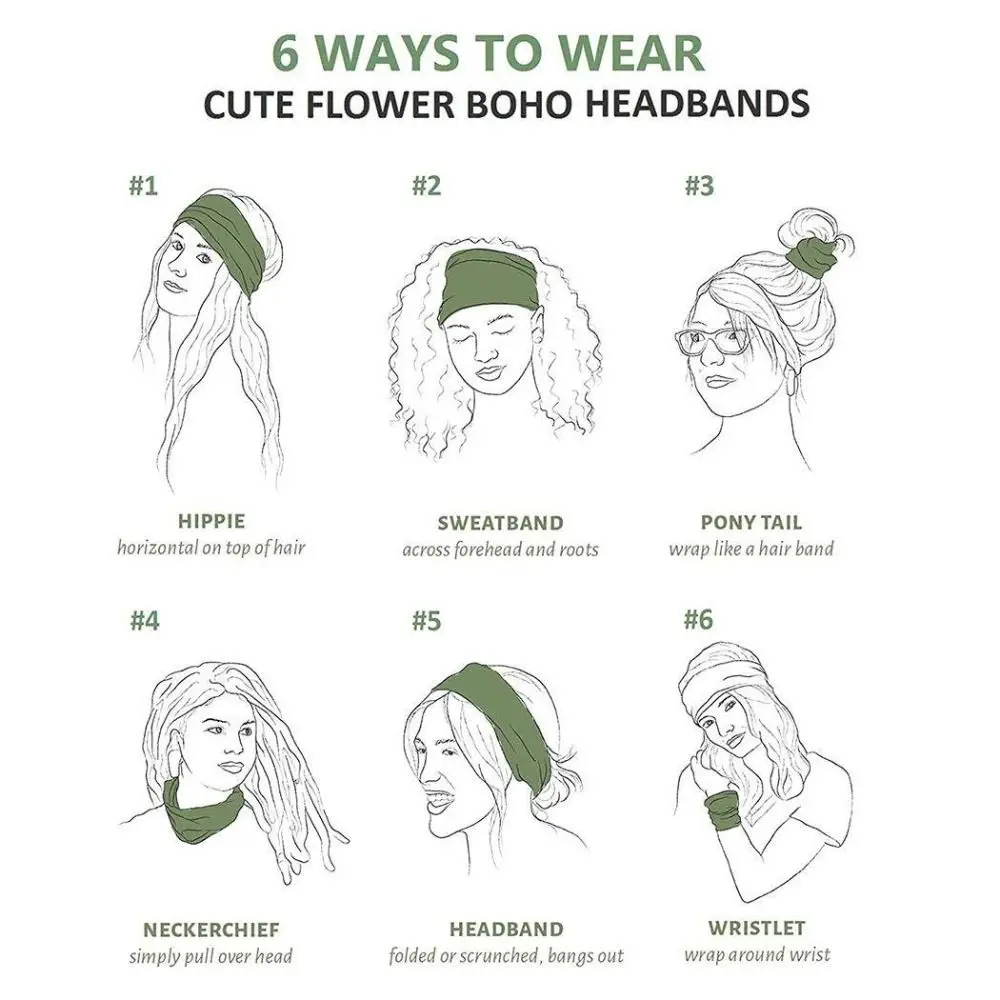 أربطة رأس قطنية مرنة واسعة ، عمامة بوهيمية ، أغطية رأس قماشية مخططة ، إكسسوارات شعر