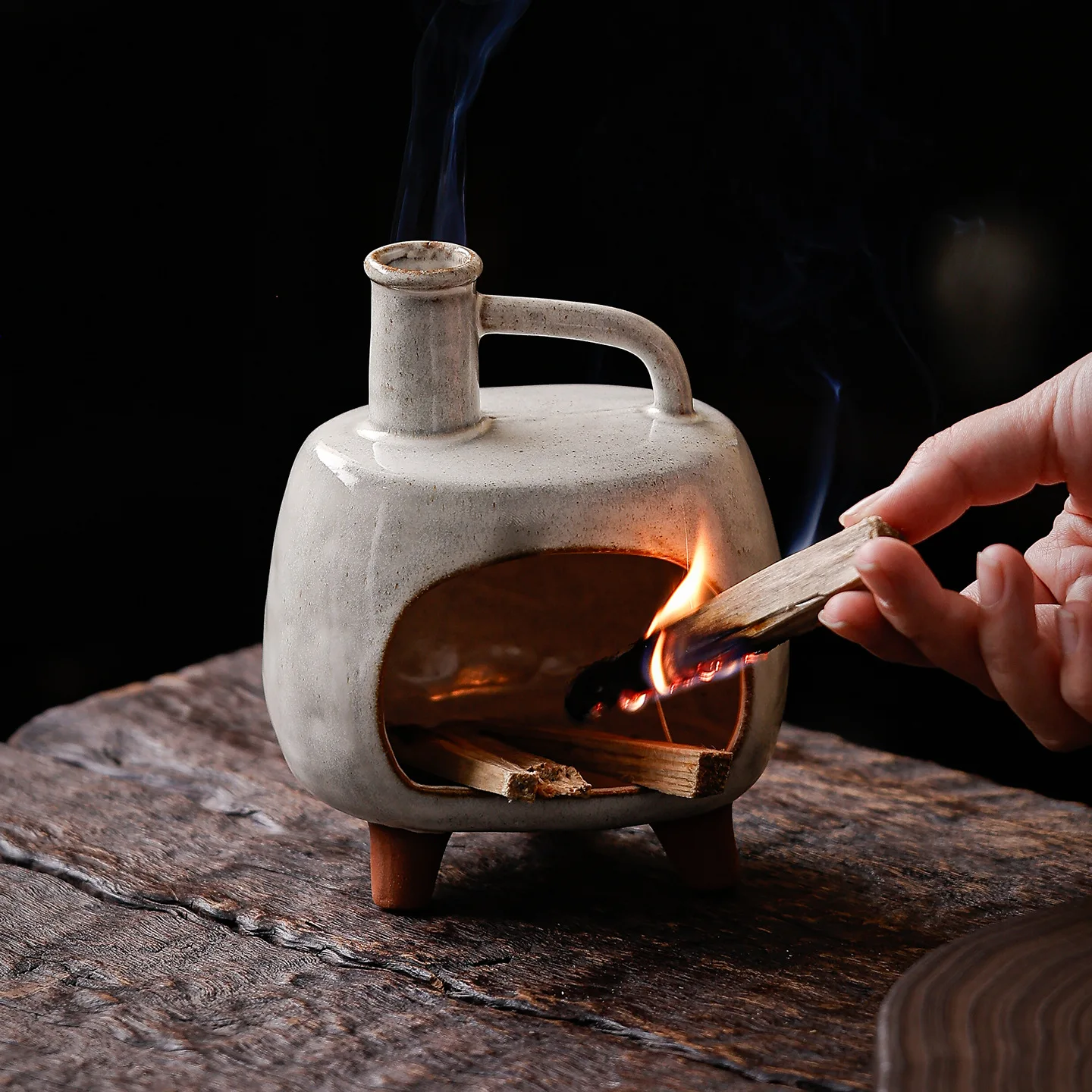 Sanmu Fireplace Small-scale Premium Essential Oil Diffuser. Yoga Lavender Sage Purifying And Demagnetizing Incense Diffuser