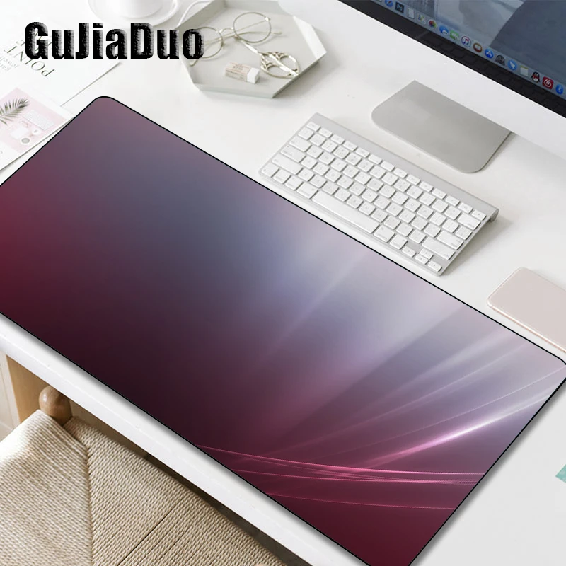 GuJiaDuo Mouse Pad warna gradien, bantalan Mouse seni warna gradien ukuran besar 800x300 untuk Hoom kantor tahan air antiselip minimalis