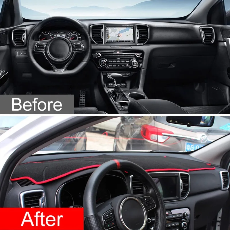 For Kia Sportage 4 QL 2016 2017 2018 2019 2020 2021 2022 Car Center Console Dashboard Cover Sunshade Anti-UV Carpet Non-slip Mat