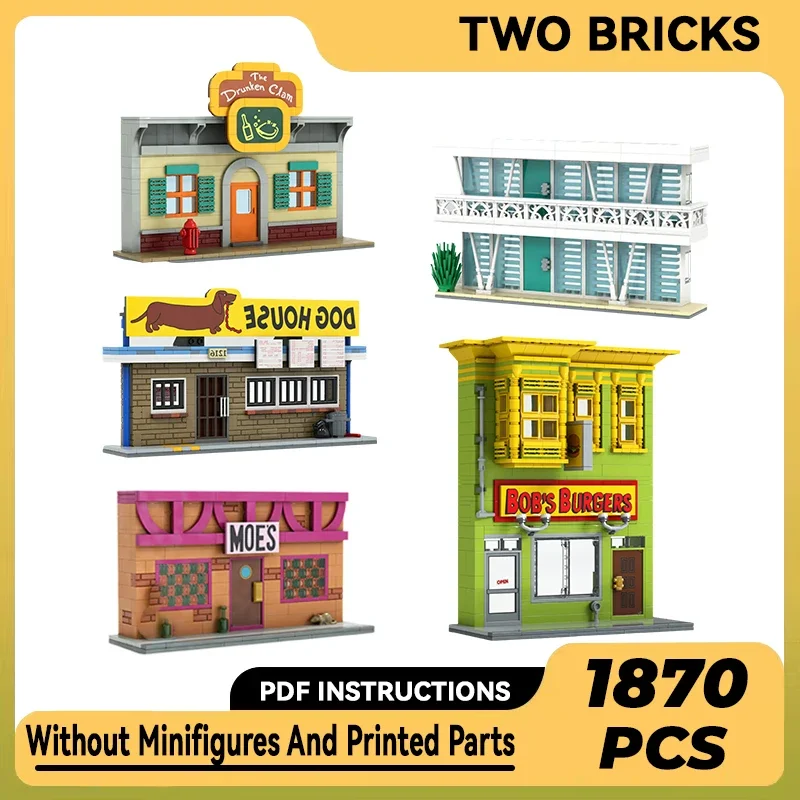 

Popular Animation Model Moc Building Bricks Street View Series Technology Modular Blocks Gifts Christmas Toys DIY Sets Assembly