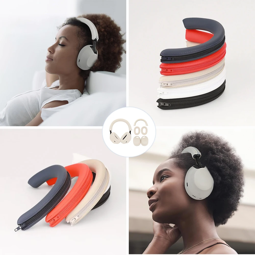 For Sony WH-1000XM5 Headphone silicone protective cover / earphone protective cover / earmuffs Protector Sleeve