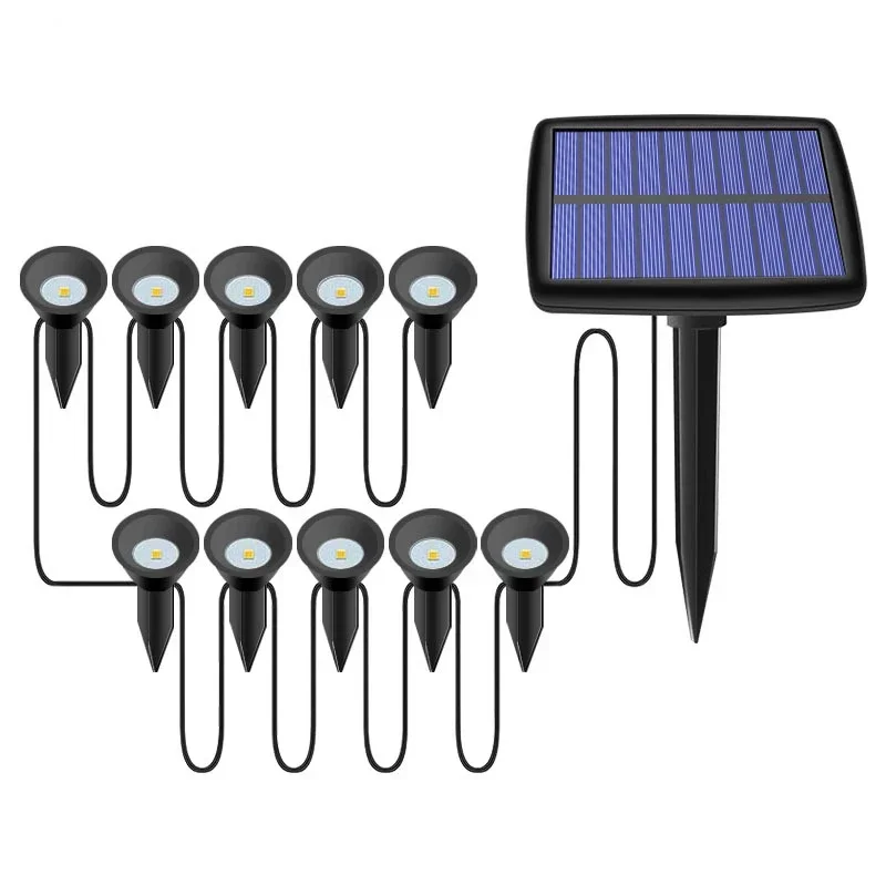 10PCS Solar Lawn Lamp LED Solar Lights Outdoor Waterproof Spotlights Garden Pathway Landscape Lighting Home Patio Yard Decor