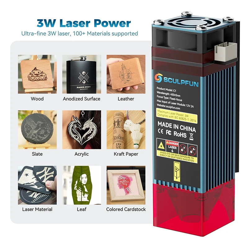 Рисунок 3 - Sculpfun C1 3 Вт мини-портативный