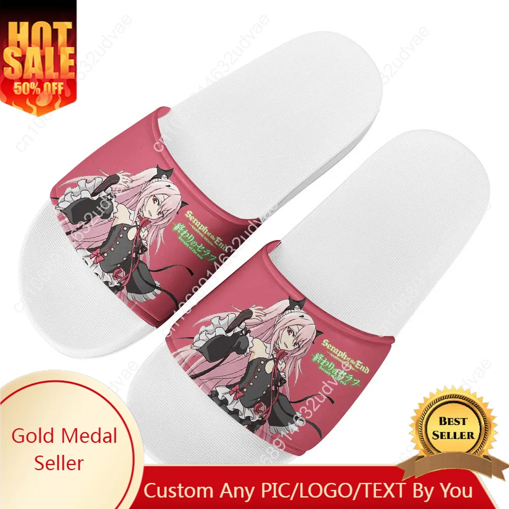 

Seraph of The End Slippers Home Bathroom Sandals Water Shoes Men Women Teenagers Indoor Poor Sandal Customized Summer Slipper