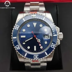 Men's Stainless Steel Waterproof Watch, Automatic Mechanical, Sapphire Crystal, Rotating Bezel, Diver, Date, NH35, 40 mm