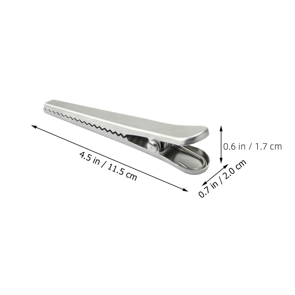 5 шт., зажим «крокодил» из нержавеющей стали, закуска для сумки, карманные зажимы для корма для собак, большие сумки