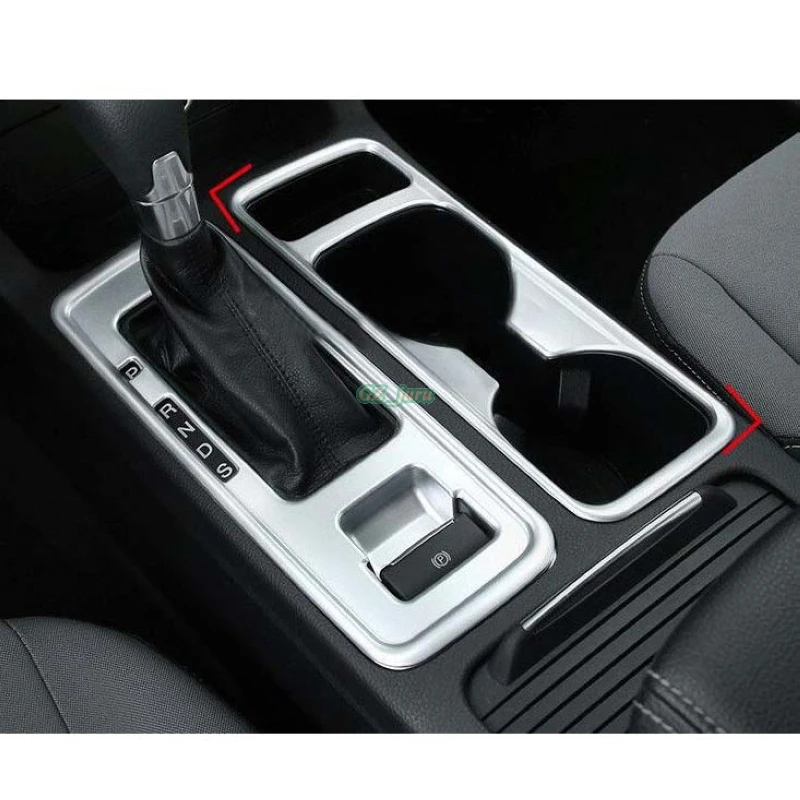 For Ford Kuga / Escape 2017 ABS Chrome Matte  Water Cup Holder Decorative Molding Frame Cover Trim 1PCS