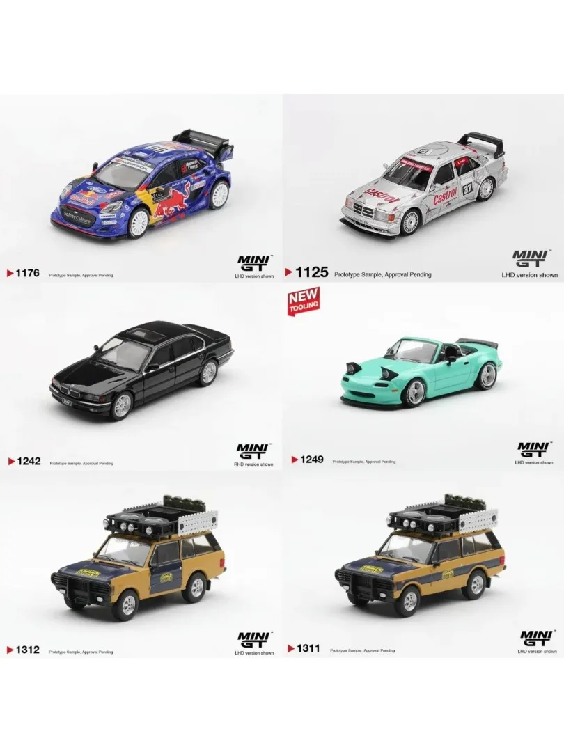 MINI GT 1:64 Mercedes-Benz 190E 2.5-16, wersja Evolution II. # 37 Ford Puma Rally1 # 55 M-Sport Ford WRT – kolekcja modeli samochodów wykonanych z odlewanego stopu. (1242-CHASE) — Zdjęcie 2 z 2