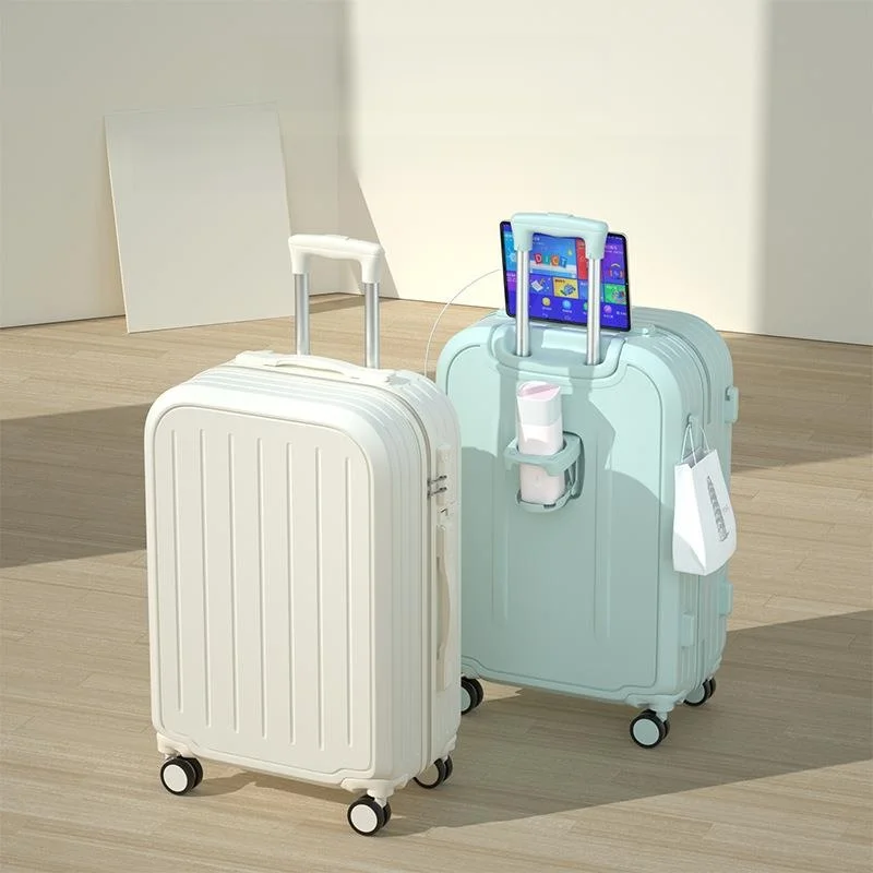 

Durable Luggage Bag with Pull Rod for Travel Men Women Student Universal Wheel Multi-Function Carryon Suitcase Polyester