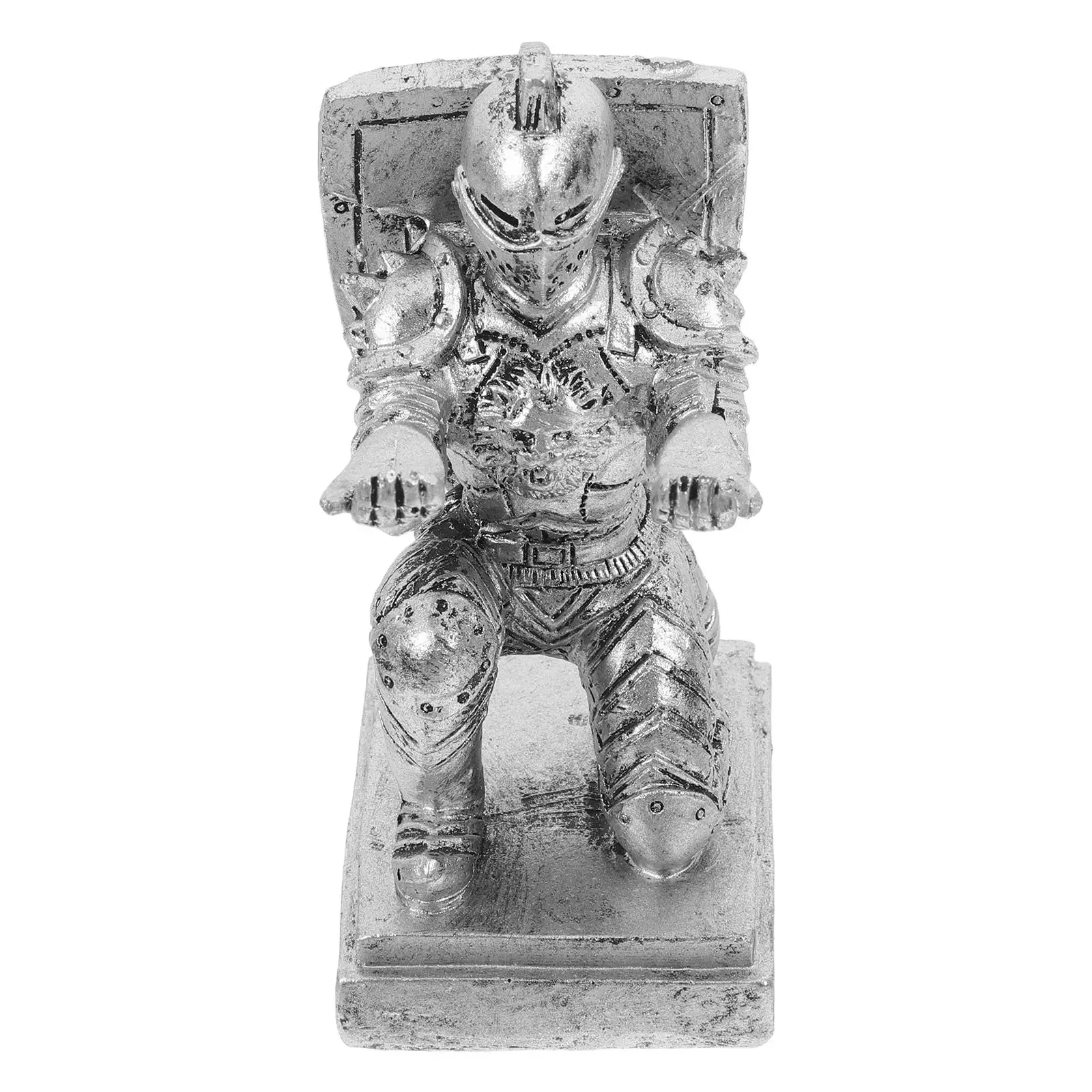 1pc-騎士の形のペンホルダーデスクオーガナイザー、中世の騎士のペンスタンド、オフィス、ホームデスクの装飾、文房具の収納に最適