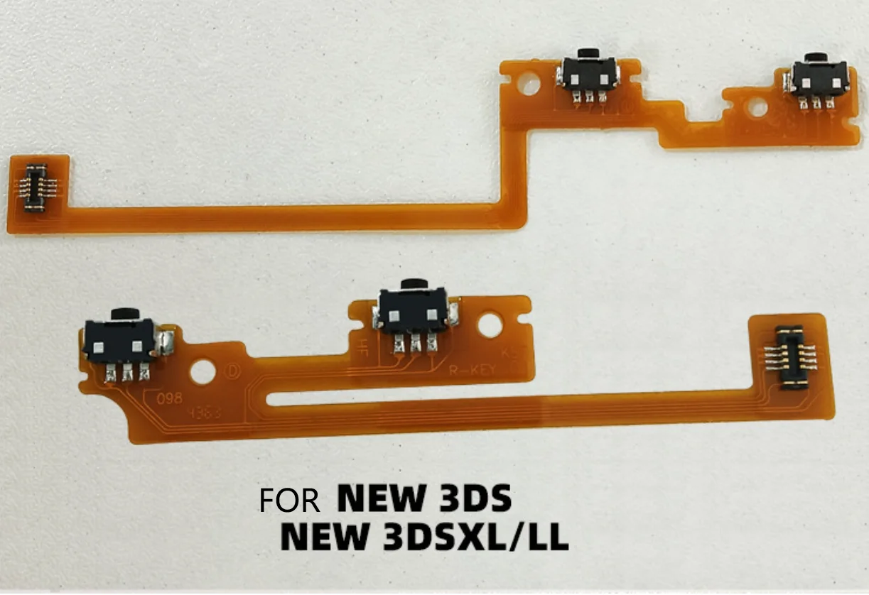 L R Botão de Ombro com Cabo Flex, Reparação Interruptor Esquerdo Direito, 3DS, 3DSLL, 3DSXL, Novo