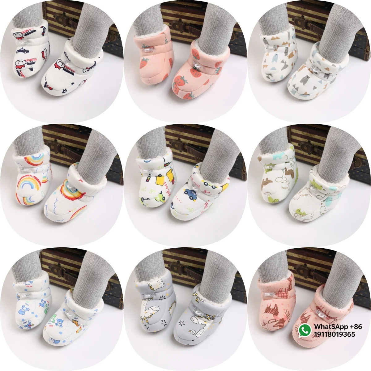 Applicable toClassic Style Cartoon Winter Baby Boots Baby Toddler Shoes Girls Boys Newborn Boots Warm Non-Slip Soft Sole Shoes
