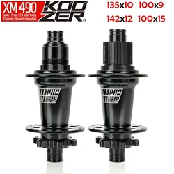 NEW Koozer XM490 PRO Hubs 4 Bearing MTB Mountain Bike Hub Rear 10*135mm QR100*15 12*142mm Thru 32 Holes Disc Brake Bicycle Hub