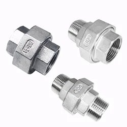 1PCS 304 Stainless Steel Union Joint Coupling 1/4 3/81/2 3/41 1-1/4 1-1/2