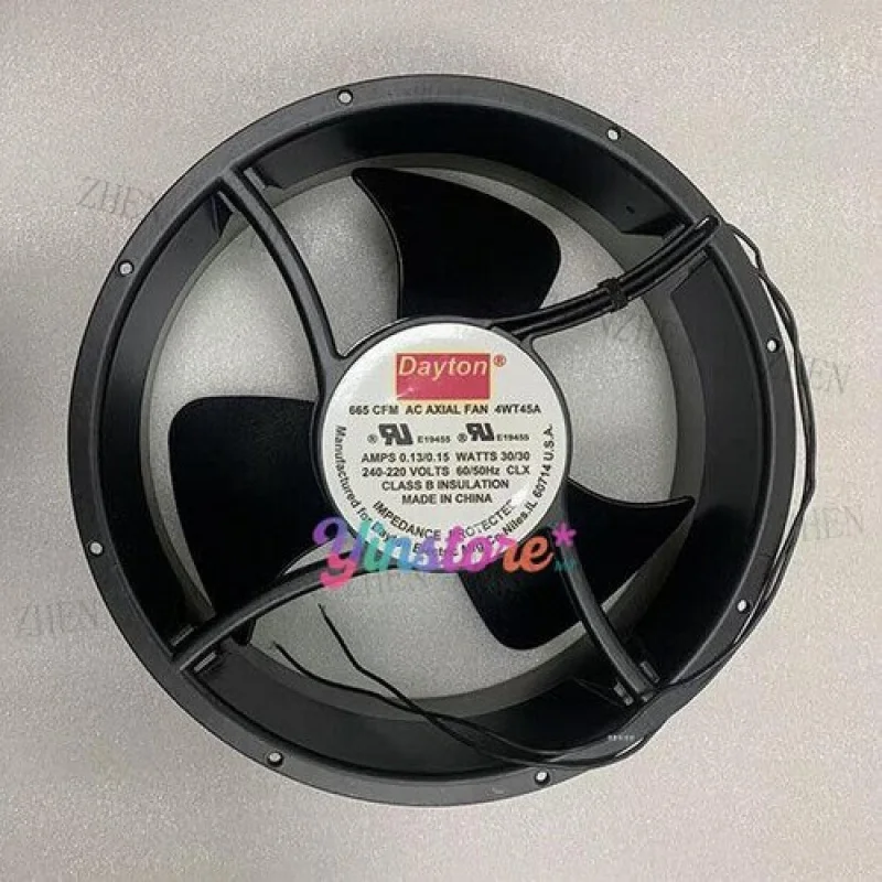 Y  1 Pc. New for Dayton 665 CFM AC Axial Fan 4WT45A 220-240V 0.13/0.15A 30W 2Pin