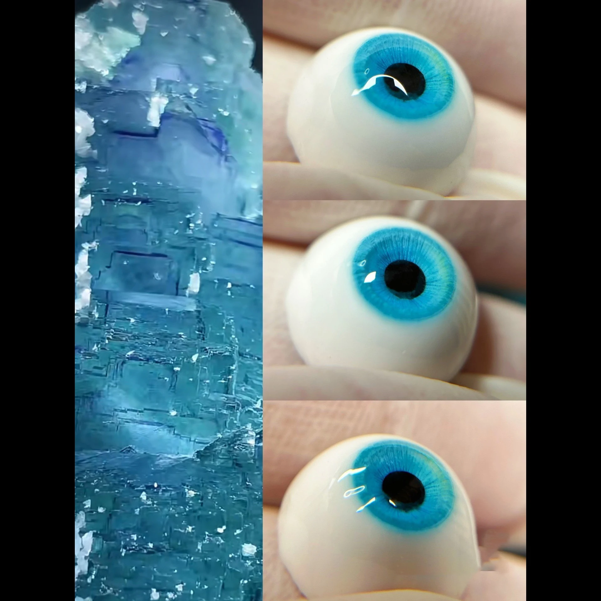 

8mm/10mm/12mm/14mm/18mm Blue Eyes Doll Accessories Resin Eyes For 1/6 1/8 1/3 BJD Doll OB11 DIY Handmade Eyeball