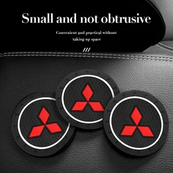 For Mitsubishi Lancer 9 Ex Evo ASX L200 Colt Pajero Sport Accessories Car Interior Coaster Auto Water Cup Holder Anti Slip Pads