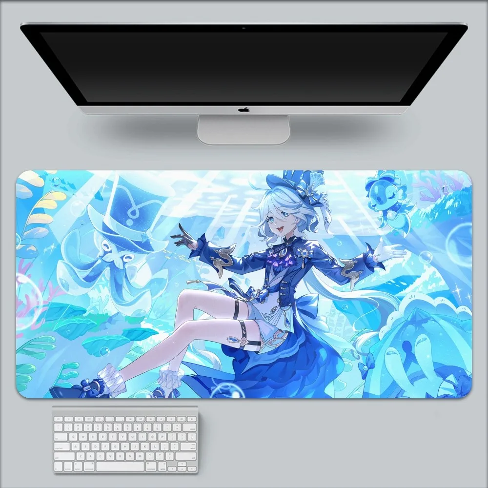 Furina Genshin Impact Mouse Pad Large Gaming Compute Gamer PC Keyboard Mouses Mat