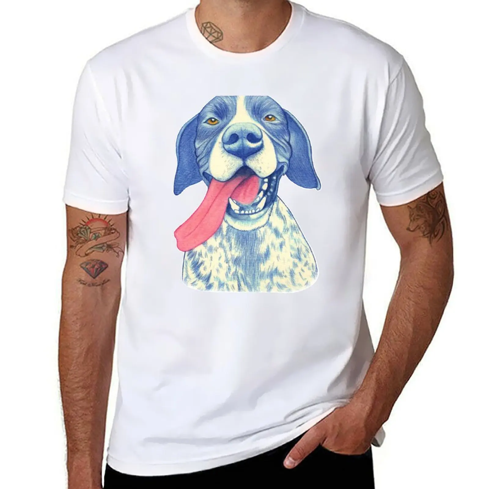 

Jola #01 - German Short-Haired Pointer T-Shirt man t shirts for men men t shirt cotton 100% T-Shirt
