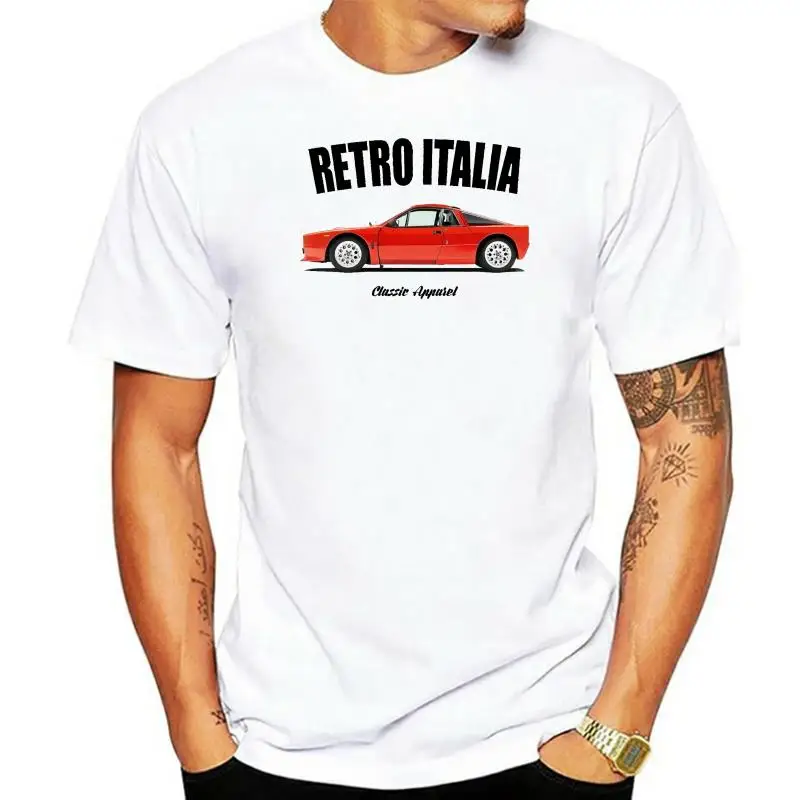 Lancia 037 Stradale T-Shirt Retro Italia Classic Car Rally Fashion 2024 Summer Men Casual O-Neck Male Tops  Tees Tee Shirts