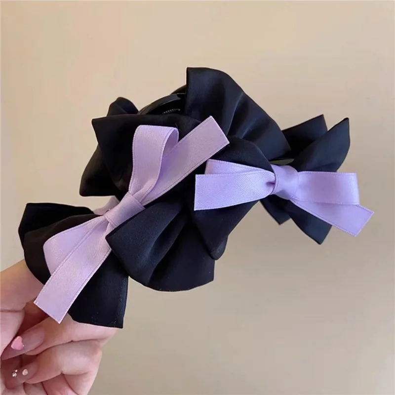 French Bow Hair Clip Large Size Shark Clip Elegant Woman Hair Claws Clips Fashion Girls Hair Accessories Sweet Headwear view 5