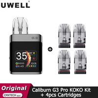 Original Uwell Caliburn G3 Pro KOKO Kit 35W Vape 1250mAh + 4pcs Extra Caliburn G3 Pod Cartridge 0.4ohm 3ML Electronic Cigarette