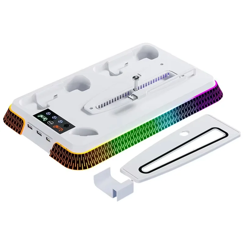 

FEDI-Vertical Stand Cooling Station Colorful For PS5/PS5 Slim/PS5 PRO Multi Functional Efficient Charger Accessories