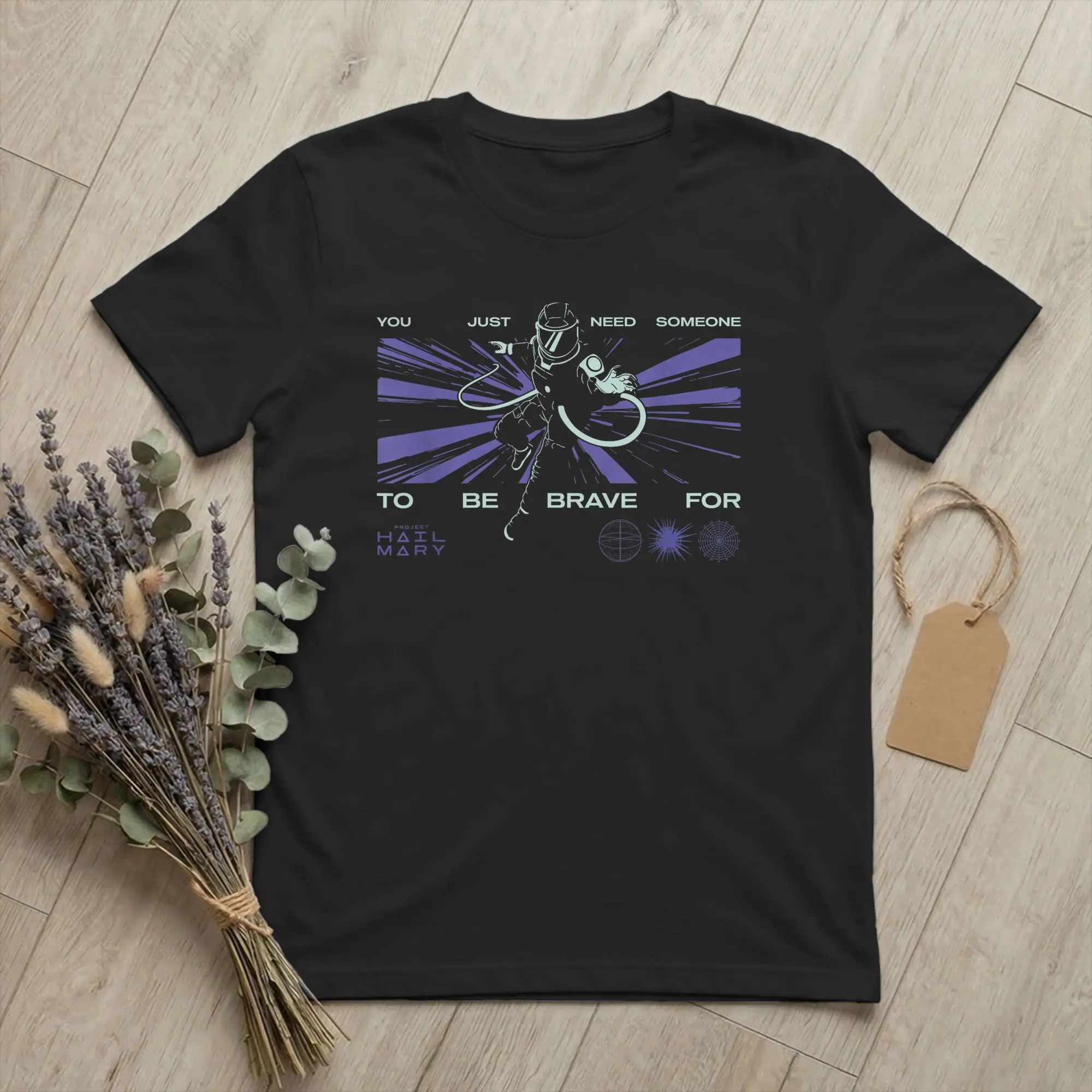 Project Hail Mary to Be Brave T-Shirt Men Space Mission Casual 100% Cotton Tees Round Neck Short Sleeve T Shirt Gift Clothes